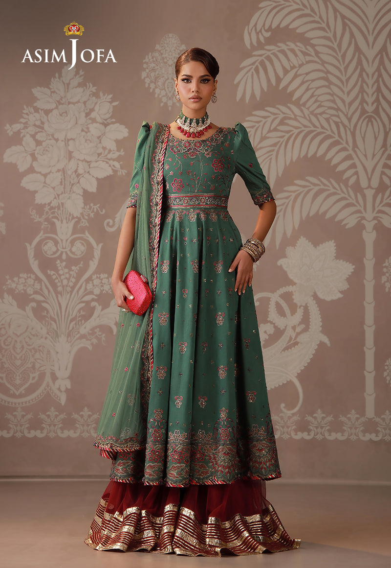 AJULD-03 Embroidered Cotton Silk Unstitched 3 Pcs