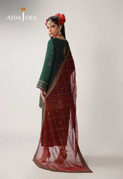 AJULO-12 Embroidered Silk Unstitched 3 Pcs