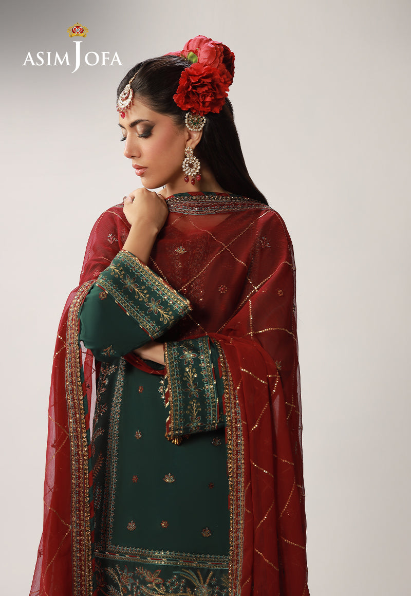 AJULO-12 Embroidered Silk Unstitched 3 Pcs