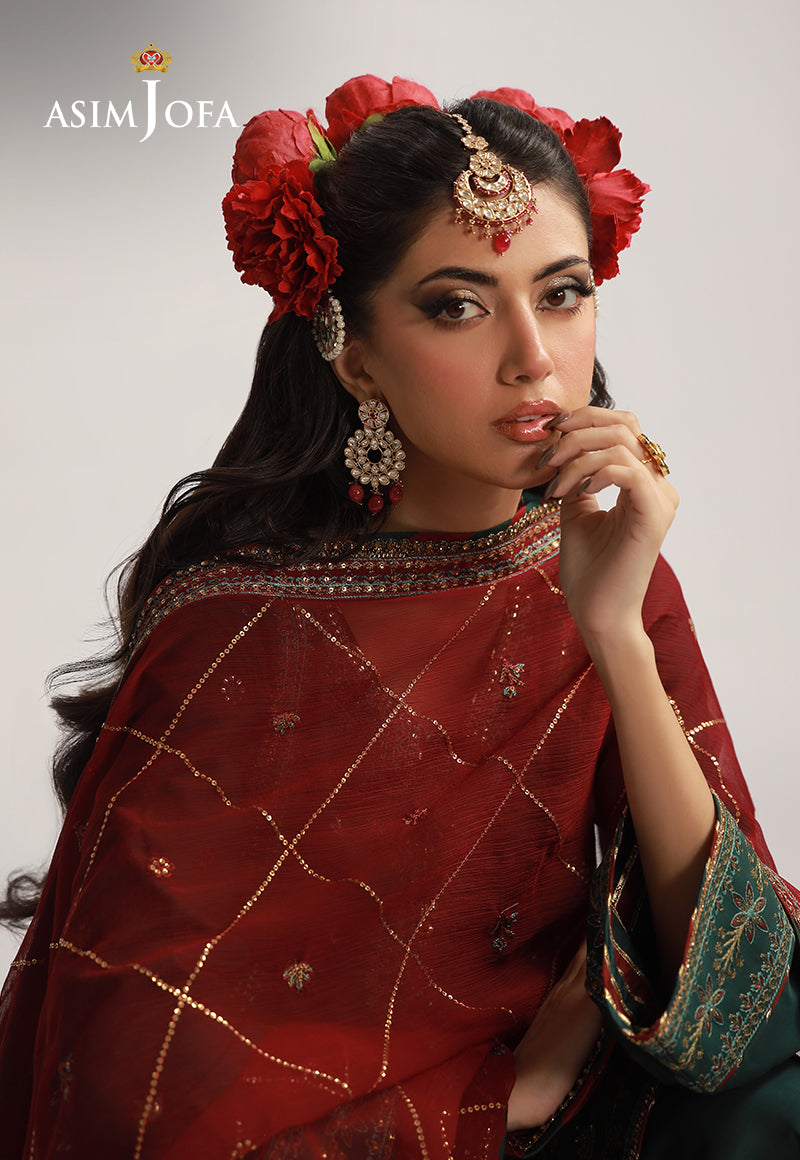 AJULO-12 Embroidered Silk Unstitched 3 Pcs