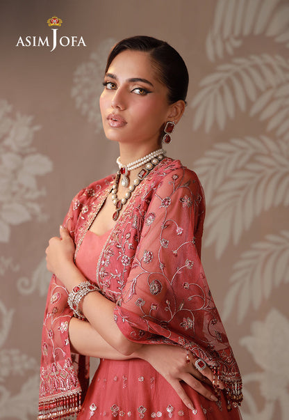 AJULD-04 Embroidered Poly Net Unstitched 3 Pcs