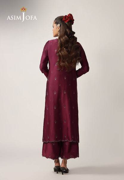 AJULO-03 Embroidered Charmeuse Silk Unstitched 2 Pcs