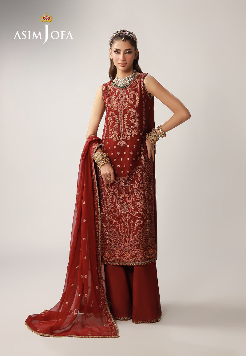 AJULO-11 Embroidered Chiffon Unstitched 3 Pcs
