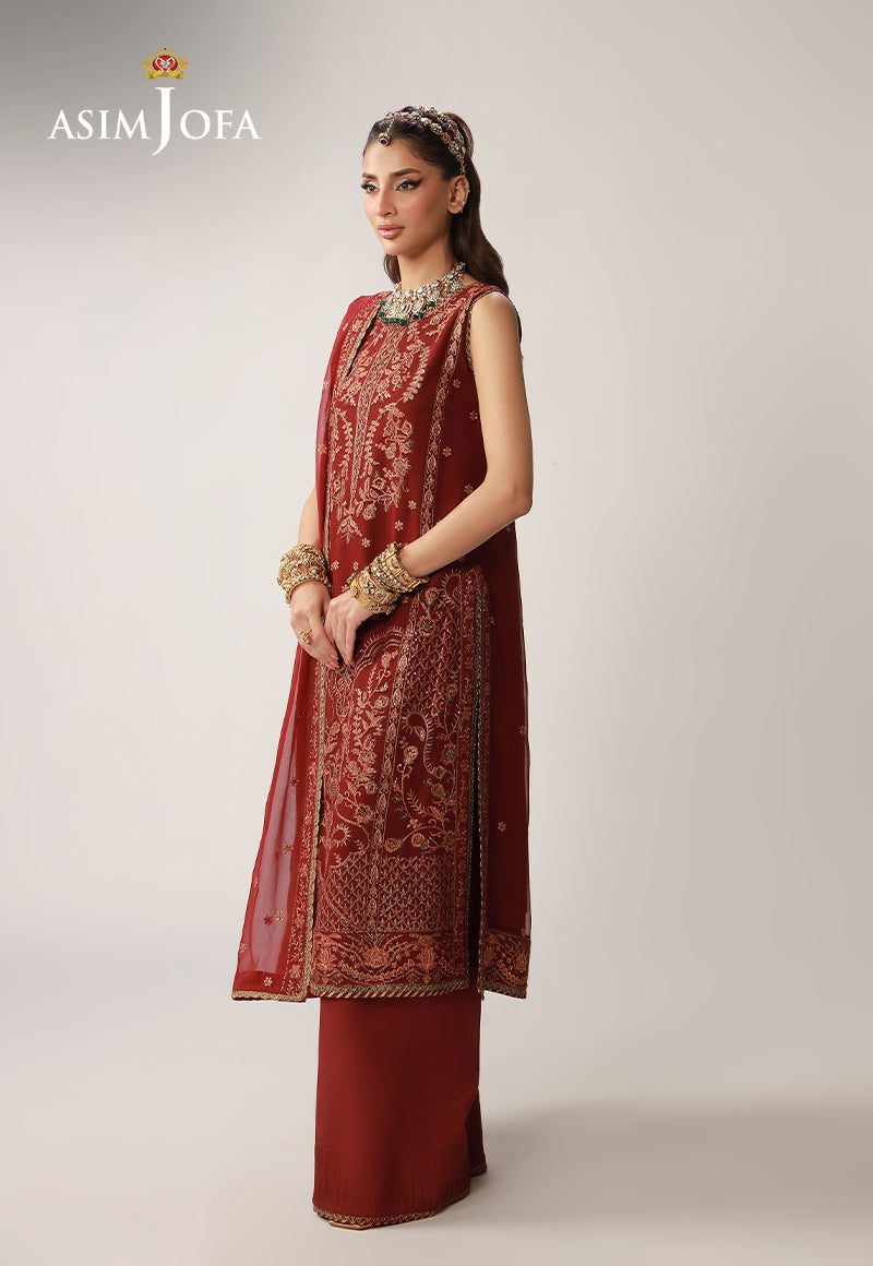 AJULO-11 Embroidered Chiffon Unstitched 3 Pcs