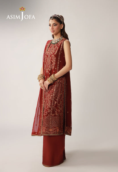 AJULO-11 Embroidered Chiffon Unstitched 3 Pcs