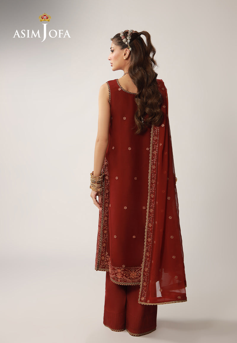 AJULO-11 Embroidered Chiffon Unstitched 3 Pcs