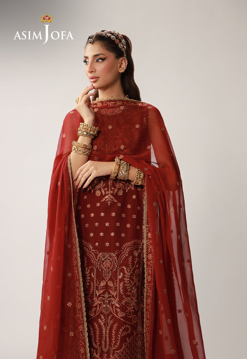 AJULO-11 Embroidered Chiffon Unstitched 3 Pcs