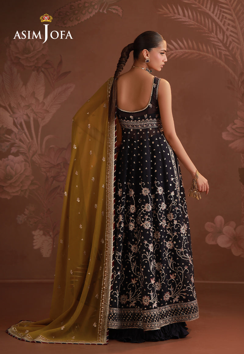 AJULD-01 Embroidered Chiffon Unstitched 3 Pcs
