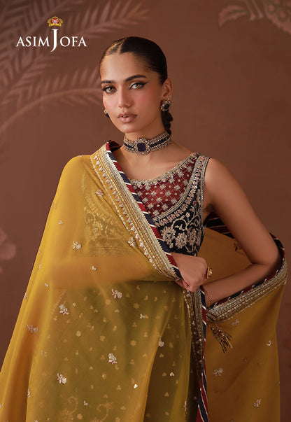 AJULD-01 Embroidered Chiffon Unstitched 3 Pcs
