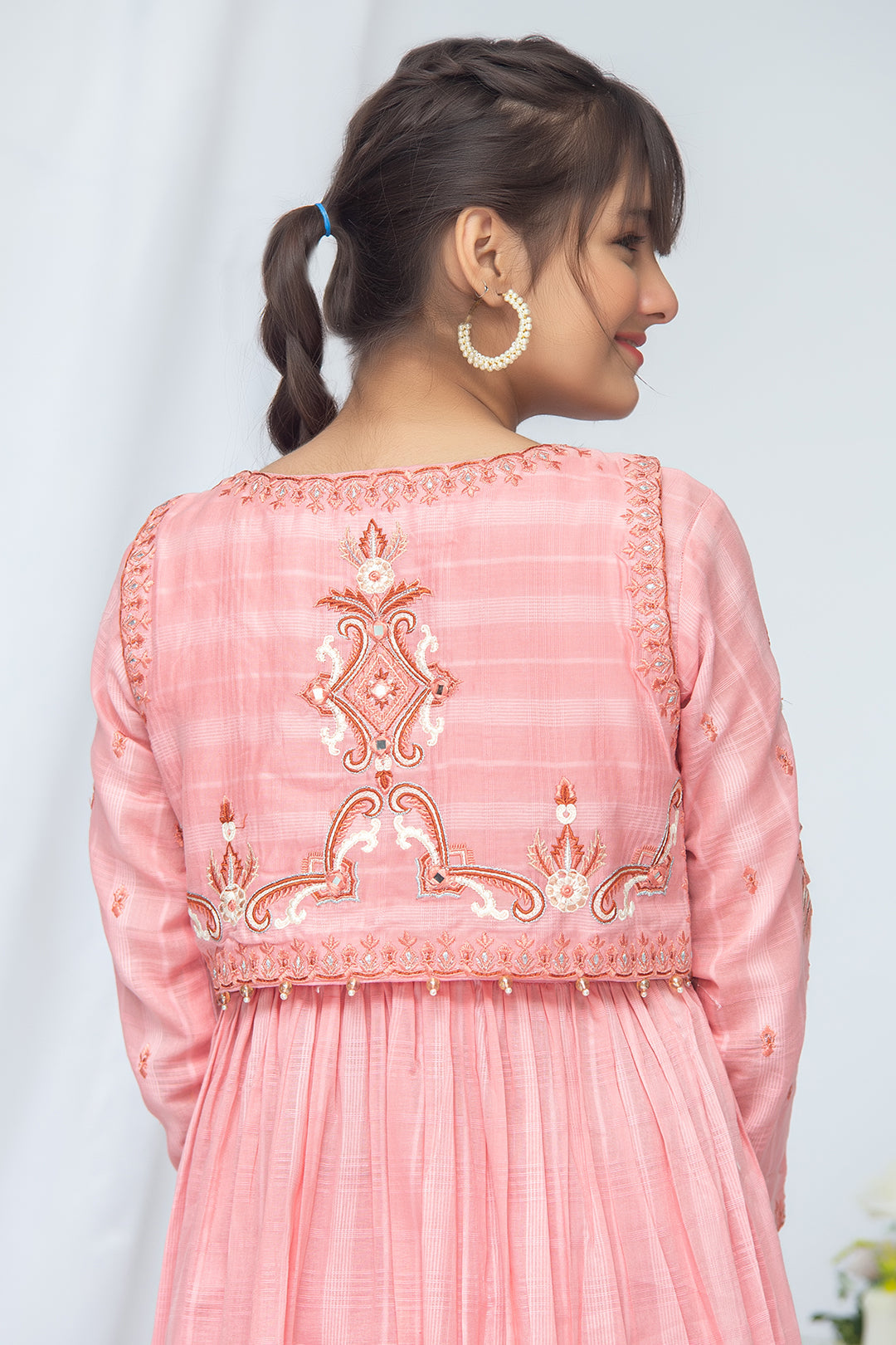 3PCS Jacquard Suit Shirt, Dupatta & Cotton Trouser SKU: EMB-040