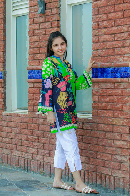 PRKT-045 POP ART Digital Printed Lawn Shirt & Cotton Trouser