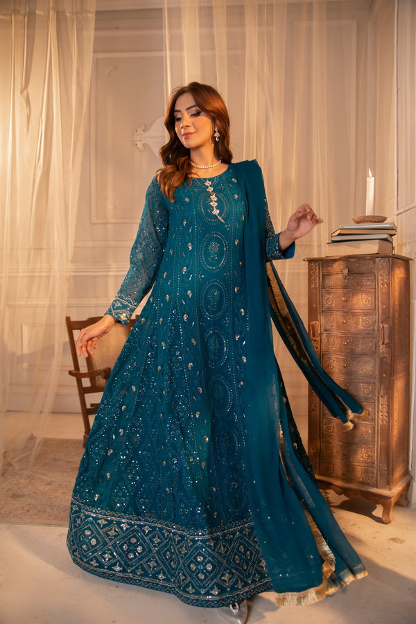 Manahils Stitched Formals Kurti 098