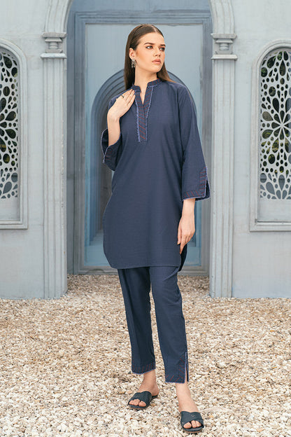 2 pc Egyptian Cotton Chambray Tunic Kurta Suit TG-007