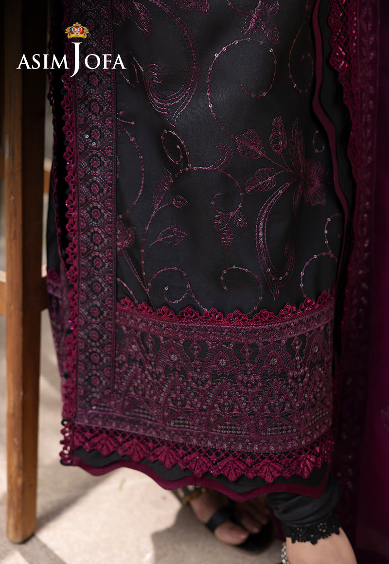 AJSW-16 EMBROIDERED LAWN SILK 3 PCS