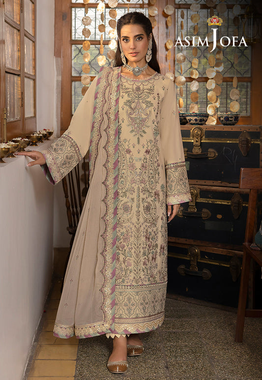 AJSW-26 EMBROIDERED LAWN SILK 3 PCS