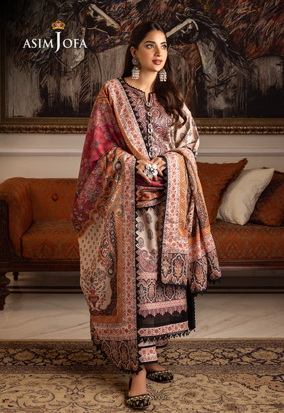 AJIWP-06 PRINTED KARANDI STITCHED 3 PCS