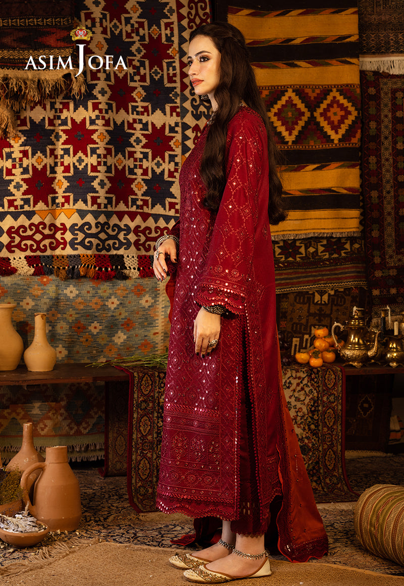 AJKT-02 EMBROIDERED SELF TWILL 3 PCS