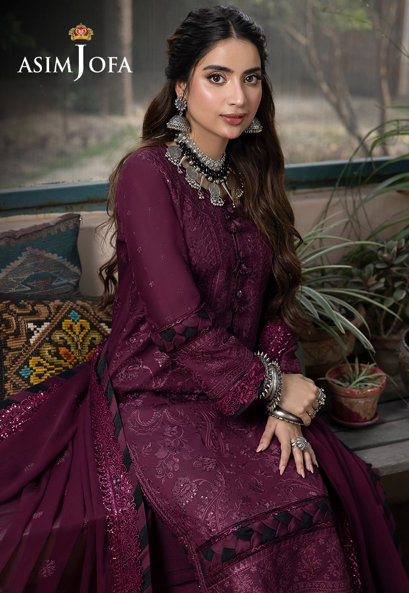 AJSW-05 EMBROIDERED LAWN SILK 3 PCS