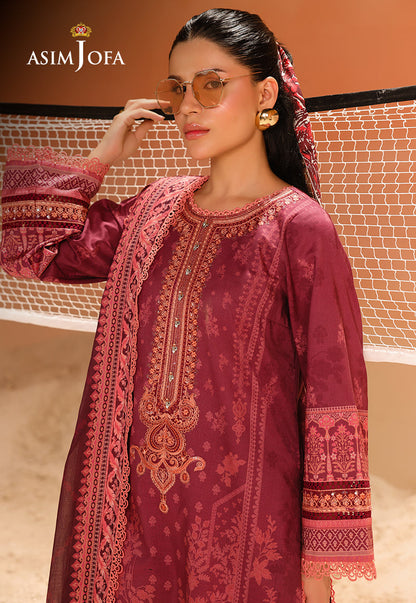 AJUBU-15 Printed Embroidered Lawn 2 Pcs