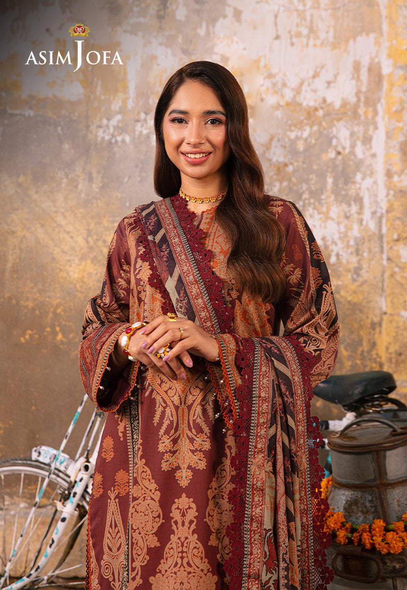 AJARP-24 EMBROIDERED LAWN STITCHED 3 PCS