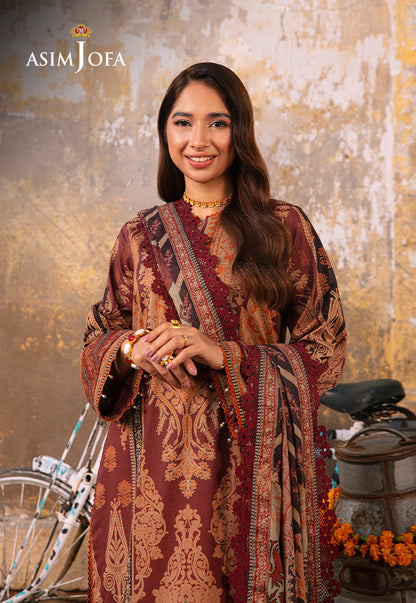 AJARP-24 EMBROIDERED LAWN STITCHED 3 PCS