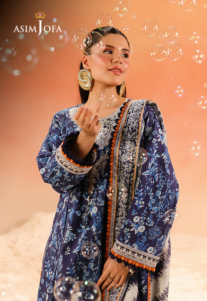AJUBU-23 Printed Embroidered Lawn 3 Pcs