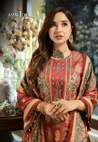 AJAWP-05 EMBROIDERED KARANDI STITCHED 3 PCS