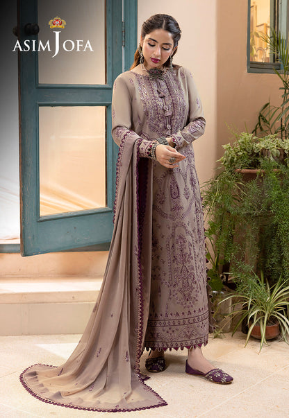 AJSW-23 EMBROIDERED LAWN SILK 3 PCS