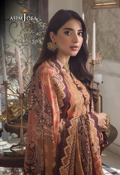 AJIWP-09 PRINTED KHADDAR STITCHED 3 PCS