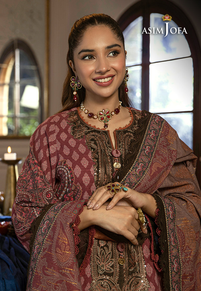 AJAWP-07 PRINTED KHADDAR STITCHED 3 PCS