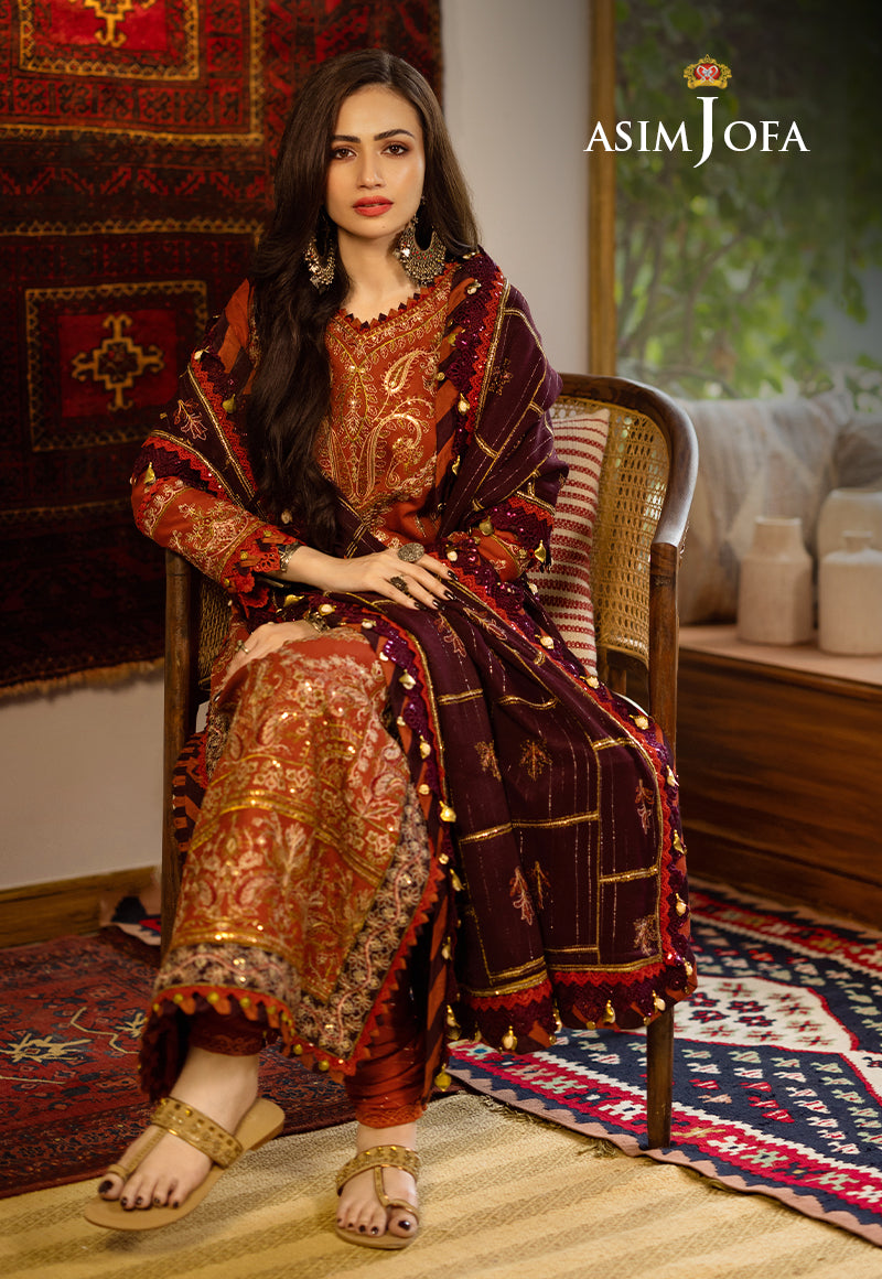 AJKT-09 EMBROIDERED SELF TWILL 3 PCS