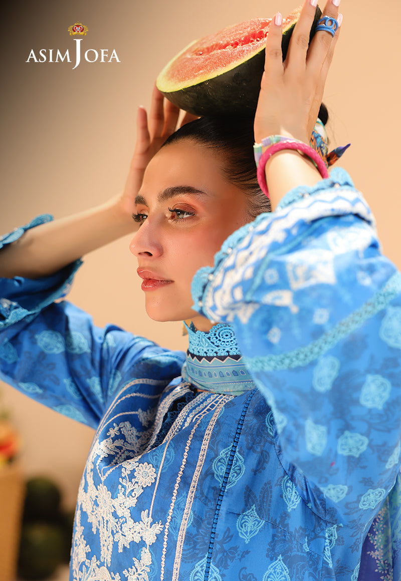 AJUBU-24 Printed Embroidered Lawn 3 Pcs