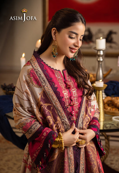 AJIWP-04 EMBROIDERED KARANDI STITCHED 3 PCS