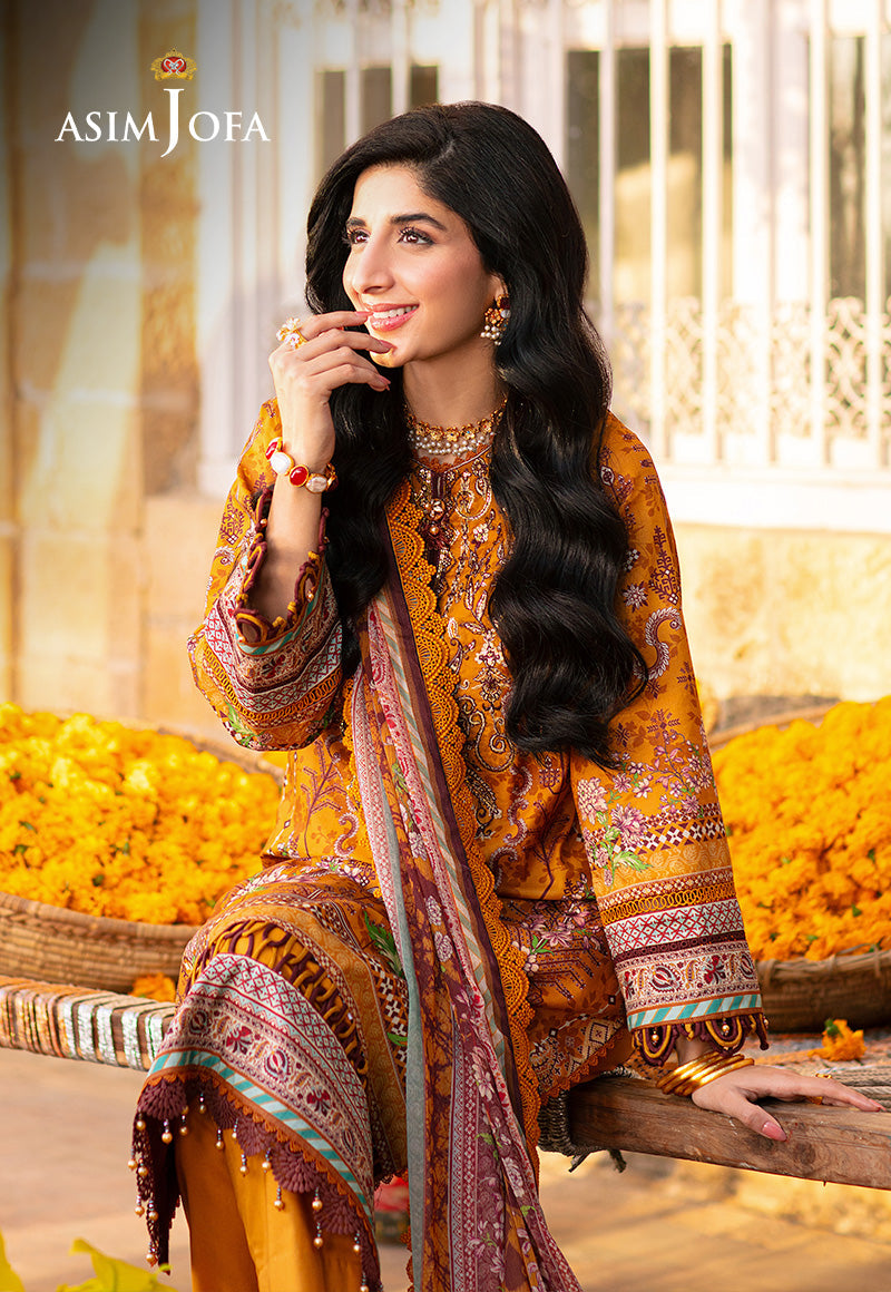 AJAR-15 EMBROIDERED LAWN 3 PCS