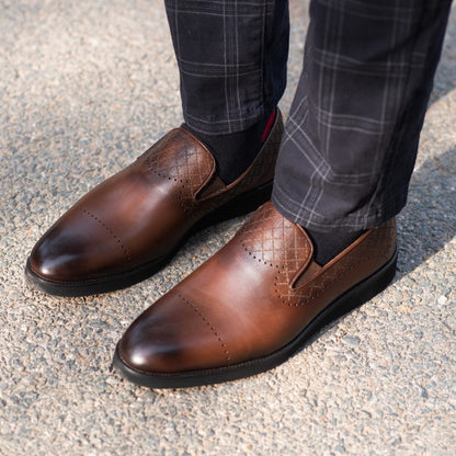 Turkish-Designer Formal Leather Shoes in Dark Brown