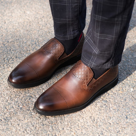 Turkish-Designer Formal Leather Shoes in Dark Brown
