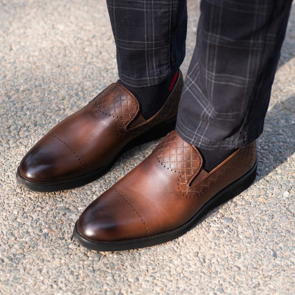 Turkish-Designer Formal Leather Shoes in Dark Brown