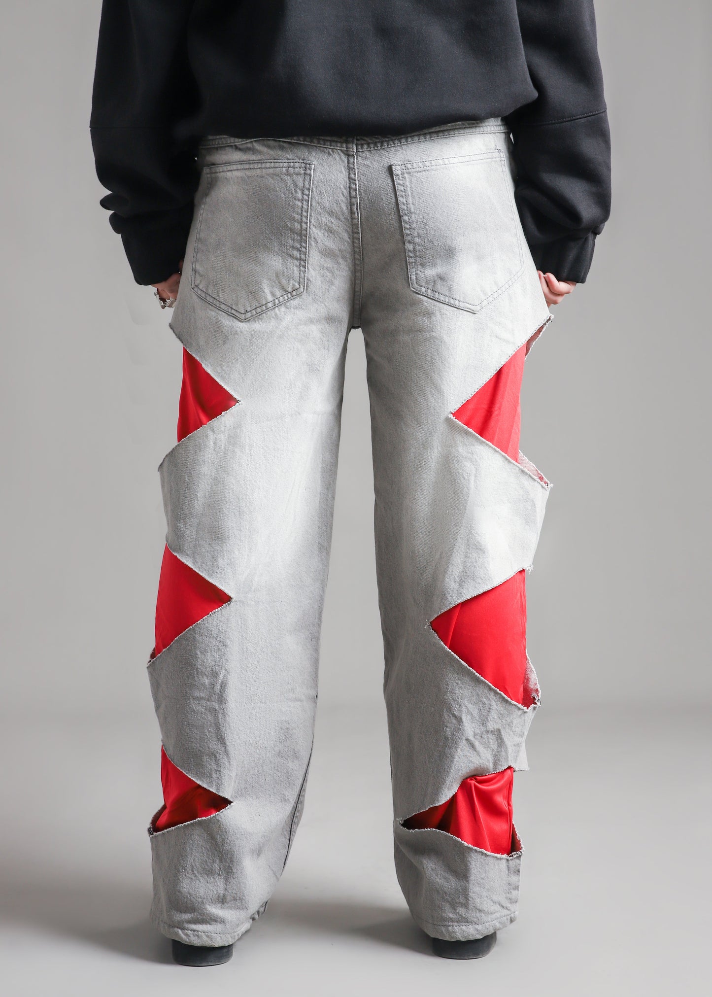 Denim Nylon Hybrid Pants