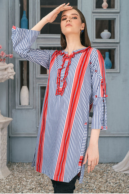 Yarn Dyed Check Fabric Tunic Kurta FRK-051