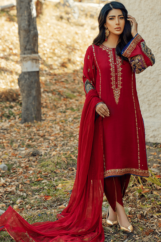 Zaaviay Stitched Sanem (Three Piece)
