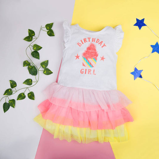 Girl Fancy Frock Birthday Girl Print