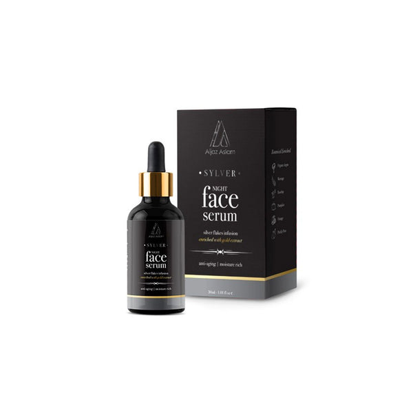 Sylver - Night Face Serum with Silver Flakes & Gold | Aijaz Aslam