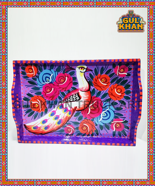 Tray  (Wooden Hand Painted) Design 0036