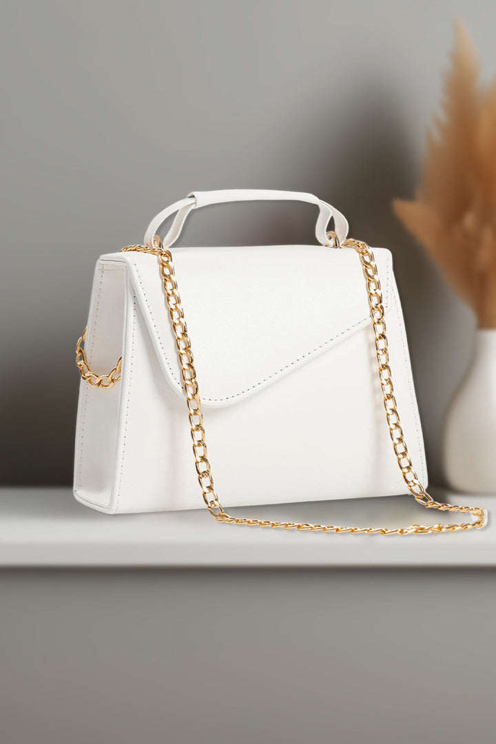 Branded Handbag in White