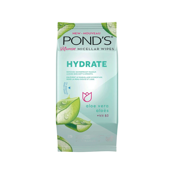 Ponds Hydrate Aloe Vera Wipes 25s