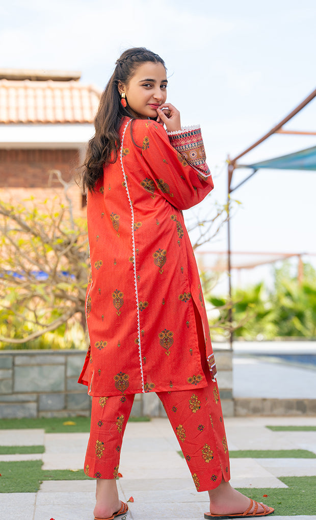 LAWN PRINTED SHIRT AND TROUSER, T-ALPRTW-028