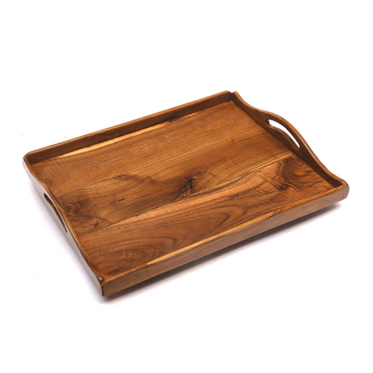 Wooden Crafted Tray Set