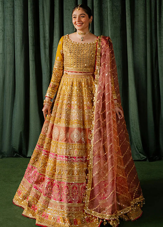 Mohsin Naveed Ranjha Embroidered Raw Silk Suit Unstitched 3 Piece MNR24ZD Meher - Luxury Collection