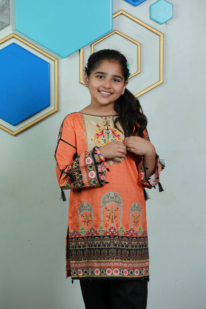 PRKT-025 Digital Printed Lawn Shirt & Cotton Trouser
