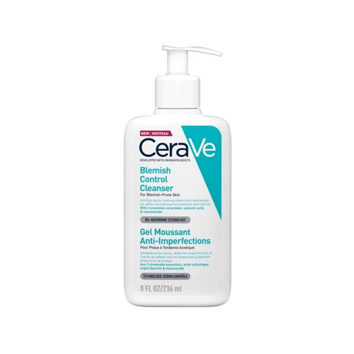 CeraVe Blemish Control Cleanser 236ml - Acne Treatment Face Wash with Salicylic Acid and Niacinamide for Clear Skin